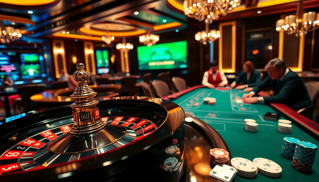 Players engaging in thrilling roulette and poker games at a casino linked to https://www.6rwin55.com/ for maximum excitement.