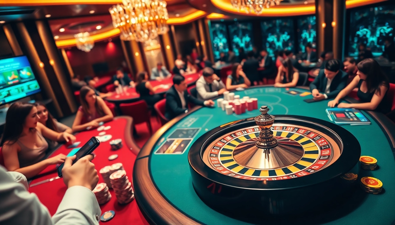Experience the thrill of MM88 with vibrant casino visuals featuring poker tables and roulette.