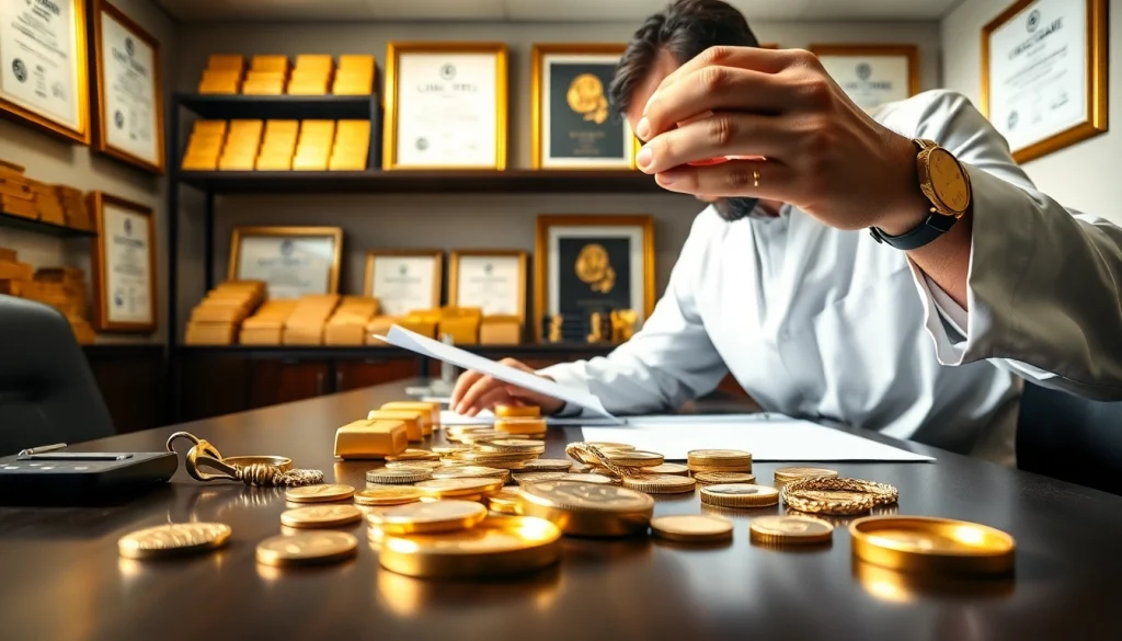 Valuta oro e gioielli pregiati nel servizio di compro oro professionale.