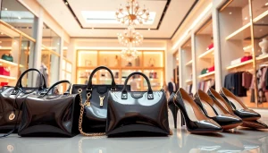 레플리카쇼핑몰의 고품질 명품 가방과 신발을 선보이는 세련된 모습