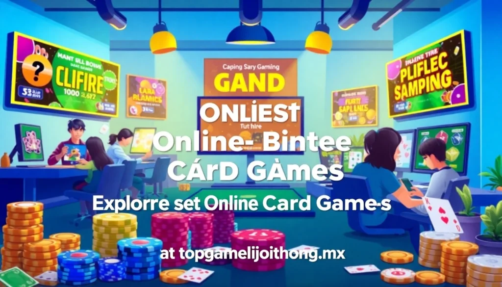 Engaging online card games showcase at topgamebaidoithuong.mx with vibrant designs and rewards.