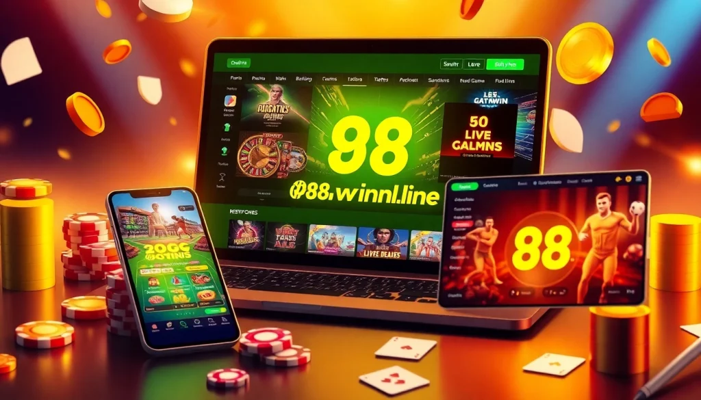 Engaging online gambling platform interface on 98winwin.live showcasing sports betting and casino games.