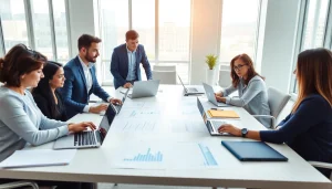 Consultants discussing Pre and post-award Fedear and State contracts &grants compliance in a professional setting.