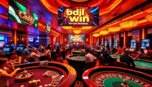 Experience the excitement of bdjl win with players engaged in high-stakes casino action.