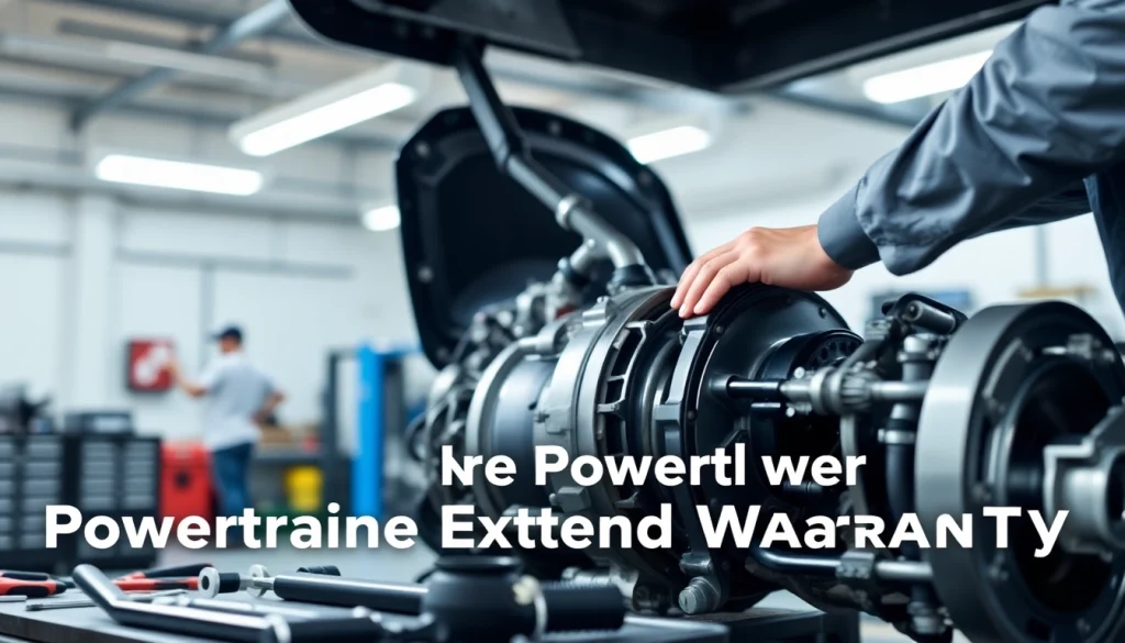 Learn about powertrain extended warranty with a technician inspecting vehicle mechanics.