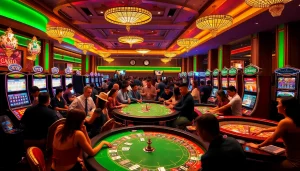 Experience the thrill of gaming at https://xx88.contractors/, featuring players winning at lively casino tables.
