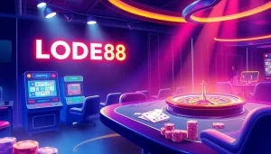 Experience LODE88 with dynamic online tables showcasing high-stakes excitement and vibrant gaming elements.