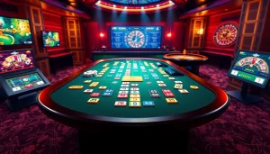 Experience רמיקוב אונליין with a vibrant casino scene showcasing strategic gameplay.