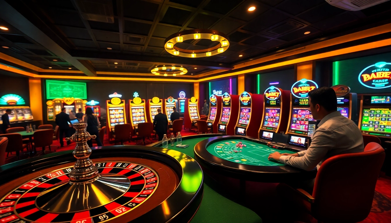 Experience exhilarating online gaming at Thabet77 with vibrant casino elements and a welcoming atmosphere.
