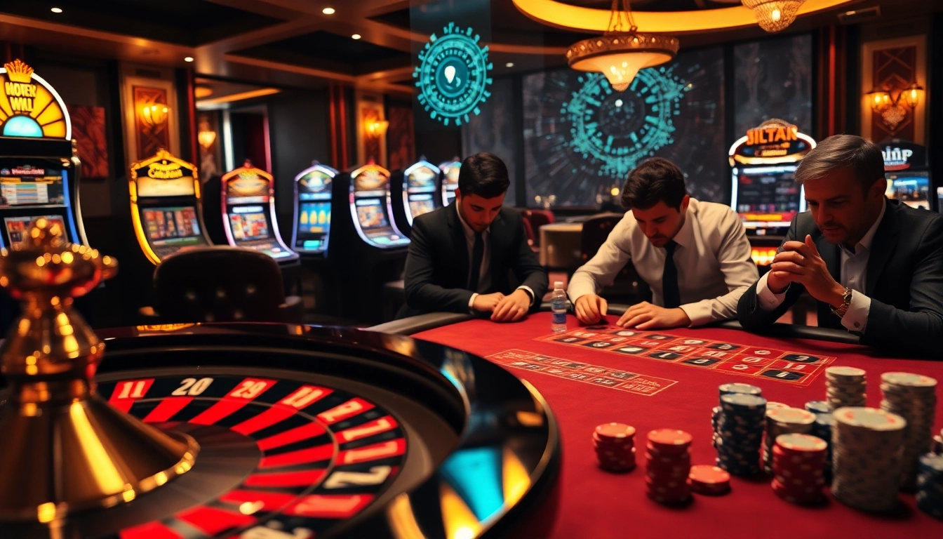 Engaging casino scene featuring roulette and poker, highlighting hidden wiki dark web themes.