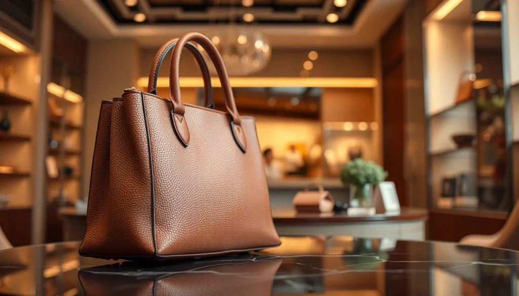 레플리카 핸드백의 고급스러운 세부 사항을 강조하는 사진