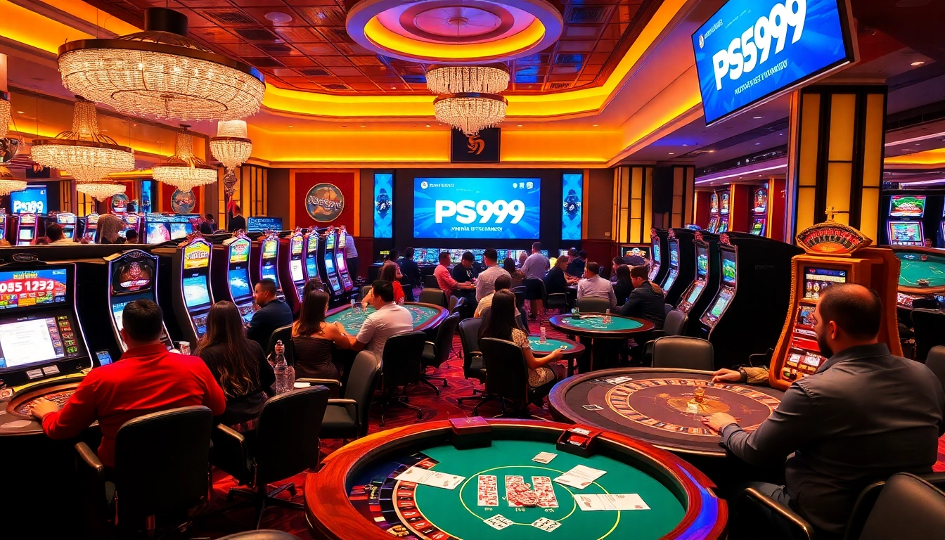 PS99 thể thao betting excitement in a lively casino atmosphere.