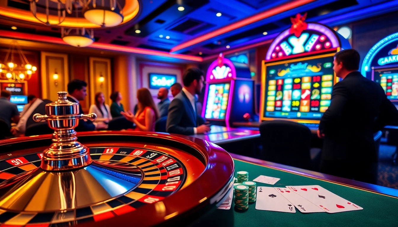 Experience thrilling soibet ออนไลน์ gameplay at a luxurious casino with exciting slot machines.