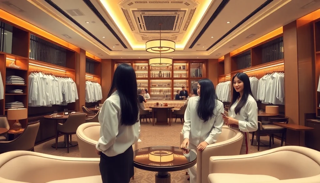 Welcoming atmosphere of 수원셔츠룸 featuring stylish decor and friendly interaction.