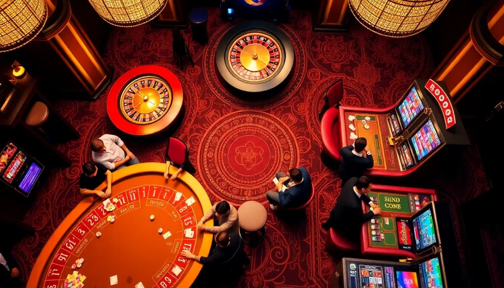 Người chơi LUCK8 đang tận hưởng những trò chơi hồi hộp trên bàn casino sang trọng với bầu không khí sôi động.