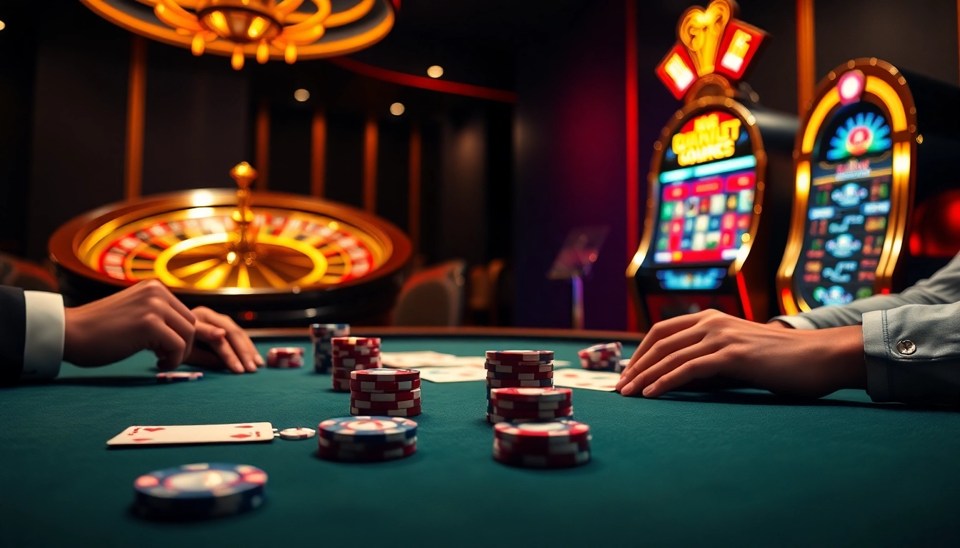 Engage in high-stakes poker at 98win .com, showcasing thrilling moments with vibrant chips and cards.