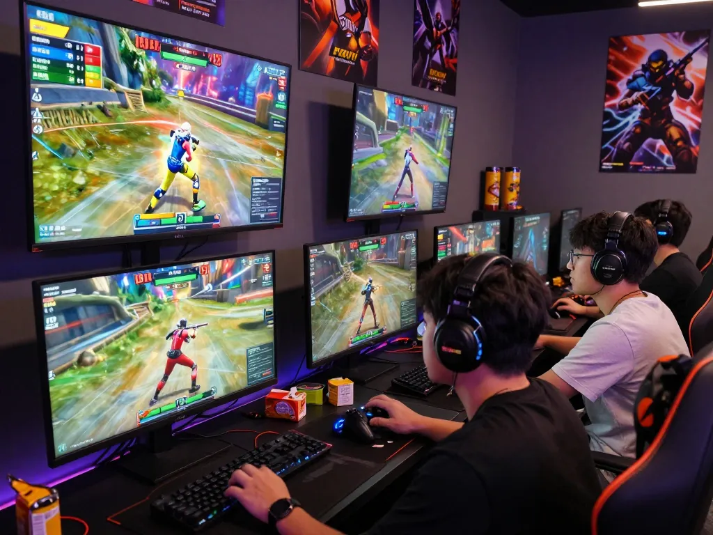 Intense multiplayer gaming scene showcasing go88 action with vibrant characters and exciting atmosphere.