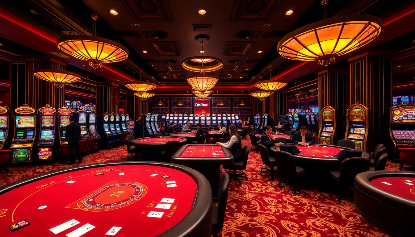 Gamblers enjoying a luxurious gaming experience at DH88 casino tables.