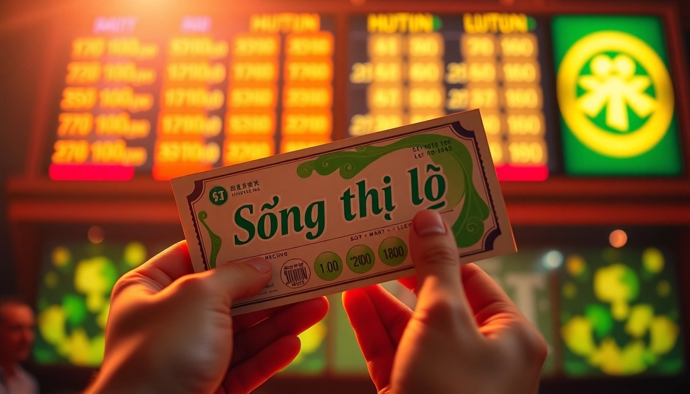 Song thủ lô lottery ticket with results displayed, symbolizing luck and excitement.