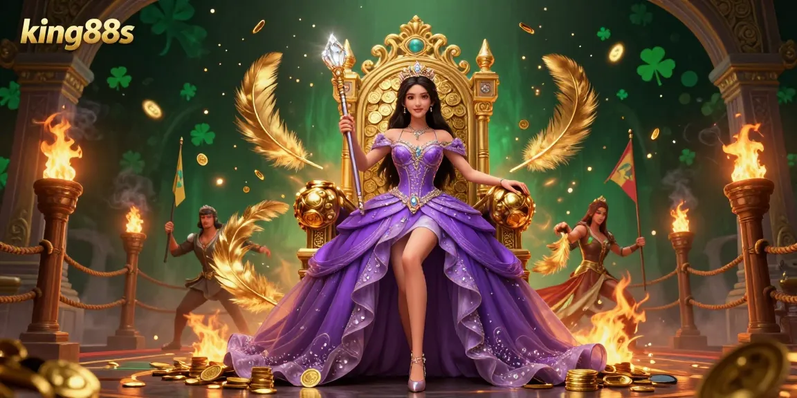 Engage with the enchanting king88s gaming universe showcasing stunning elements of luck and skill in an immersive casino setting.