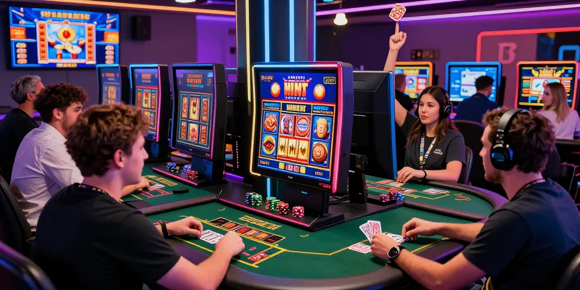 Exciting gaming environment showcasing credit card casinos UK with players enjoying live dealer games and slots.