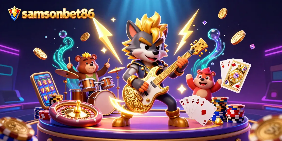 Experience thrilling casino action with samsonbet86 featuring rock star characters and high-stakes excitement.